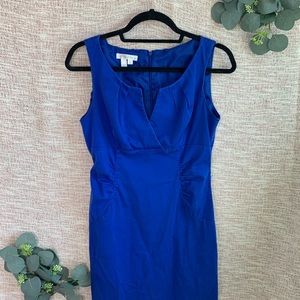 [London Times] Midi Ruched Shift Dress